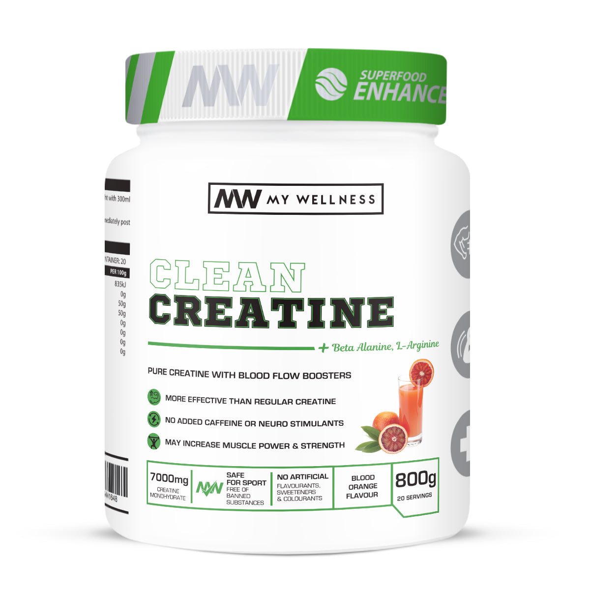 My Wellness Clean Creatine 800g Blood Orange